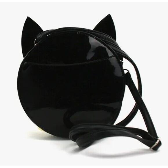 New Mystical Sailor Luna Black Cat Kitten Face Moon Crossbody Womens Bag Purse - Picture 3 of 3